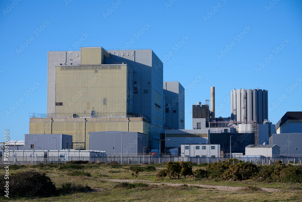 Nuclear power plant being dismantled. Nuclear power plant being dismantled.