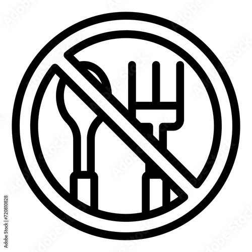 Fasting no food icon