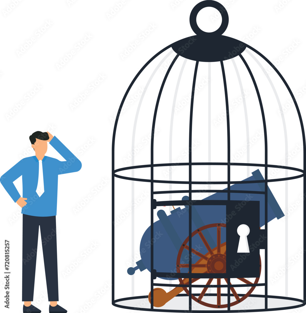 cannon inside the cage
cannon inside the cage