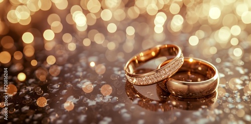 Two glistening gold rings add a touch of luxurious blingbling to any fashion ensemble