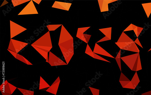 Dark Red vector triangle mosaic cover. Brand new colorful illustration in with gradient. Polygonal design for your web site.