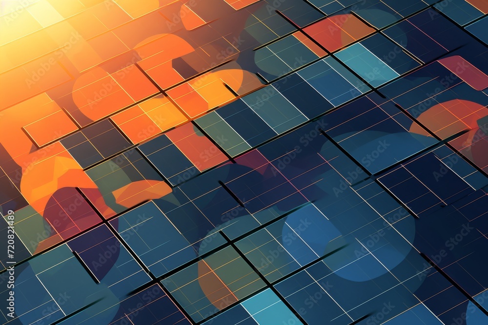 Graphic patterned background of repeating solar panel patterns ...
