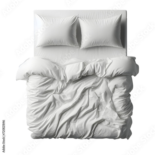 Cama blanca cómoda