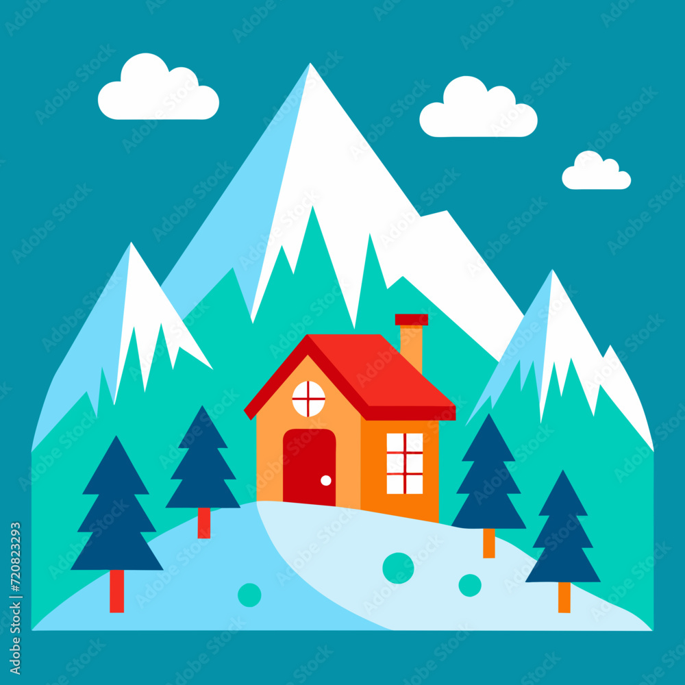 Obraz premium house in the mountains