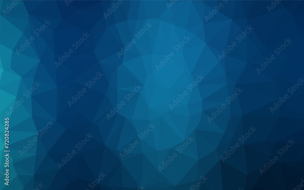 Obraz premium Dark BLUE vector triangle mosaic texture. A completely new color illustration in a vague style. Triangular pattern for your business design.