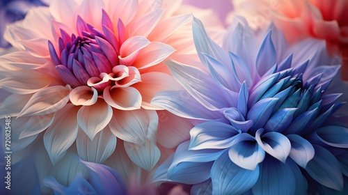 Radiant Dahlia Flowers in a Spectrum of Colors AI Generated