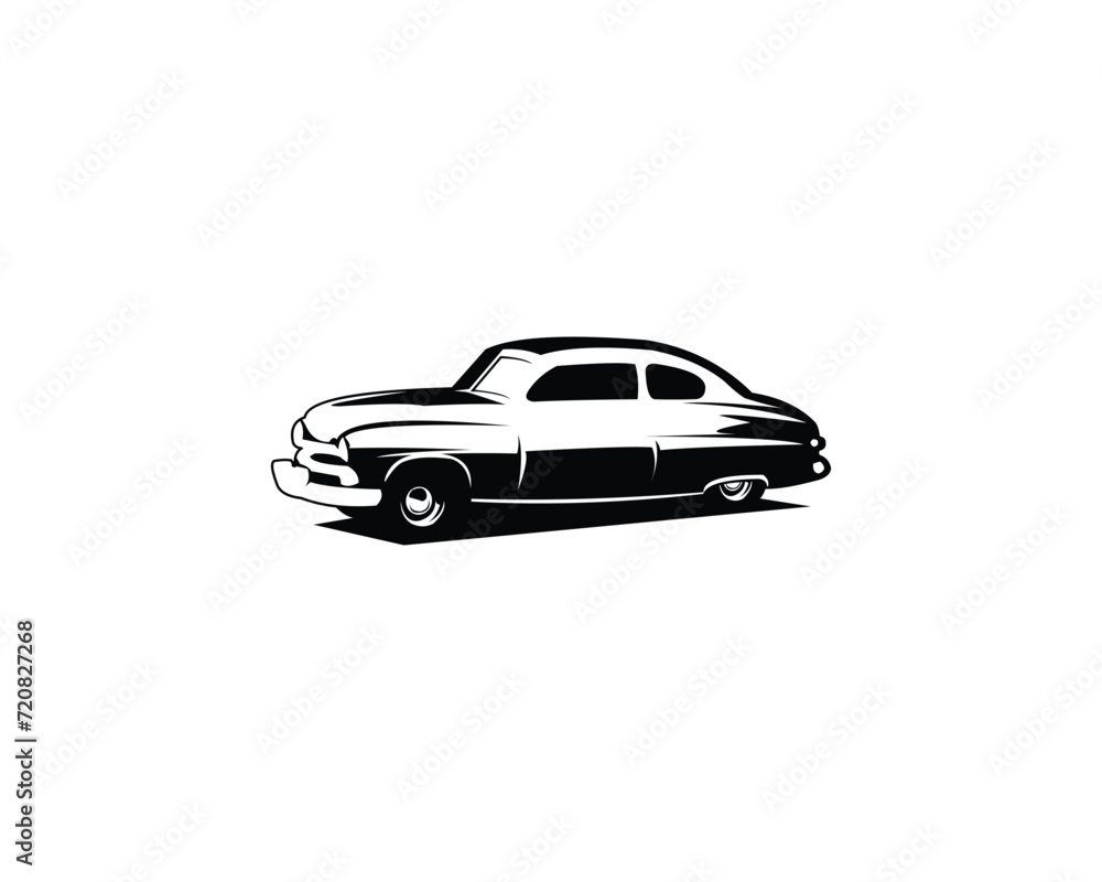 1949 mercury caupe premium vector design. isolated on white background side view. Best for logos, badges, emblems, icons, car industry and available in eps 10.