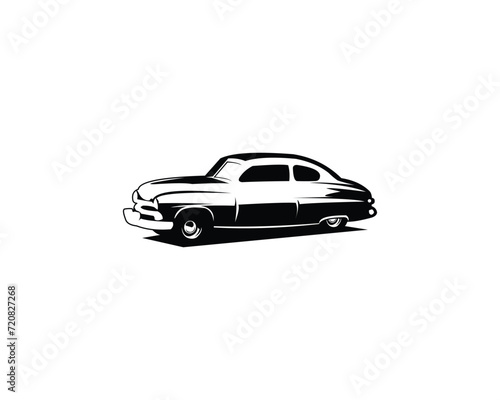 1949 mercury caupe premium vector design. isolated on white background side view. Best for logos, badges, emblems, icons, car industry and available in eps 10. © DEKI WIJAYA