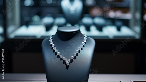 Simplicity in Luxury: A Diamond Necklace at a Department Store