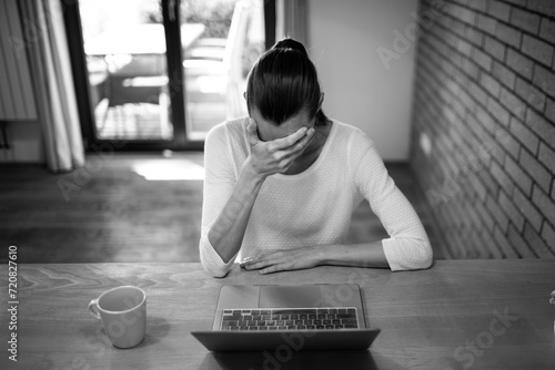 Young woman feeling over worked exhausted tired 