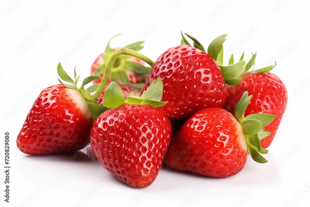 Strawberries isolated on white background. Ai Generated Strawberries isolated on white background. Ai Generated