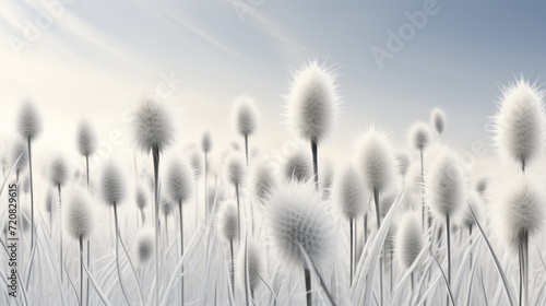 Twilight Teasel Teasels Stand Tall with Brilliantly Illuminated Spiky Heads AI Generated photo