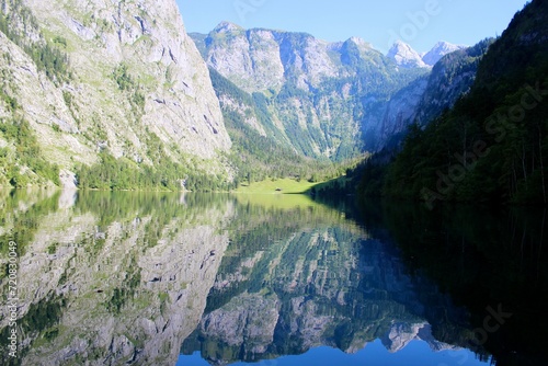 Königssee mirror lake mountains