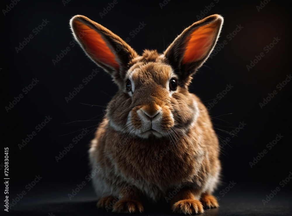 Fototapeta premium Nocturnal Rabbit Serenade