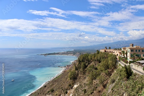  Taormina view into the blue sea
