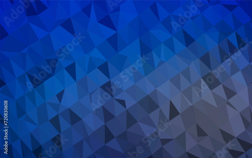 Dark BLUE vector polygonal background. A sample with polygonal shapes. Brand new design for your business.