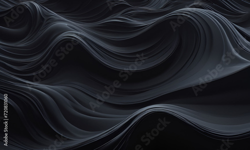 Dark abstract wallpaper background with flowing waves