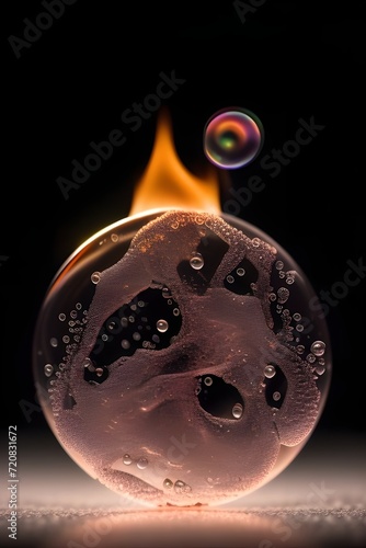 abstract fire ball