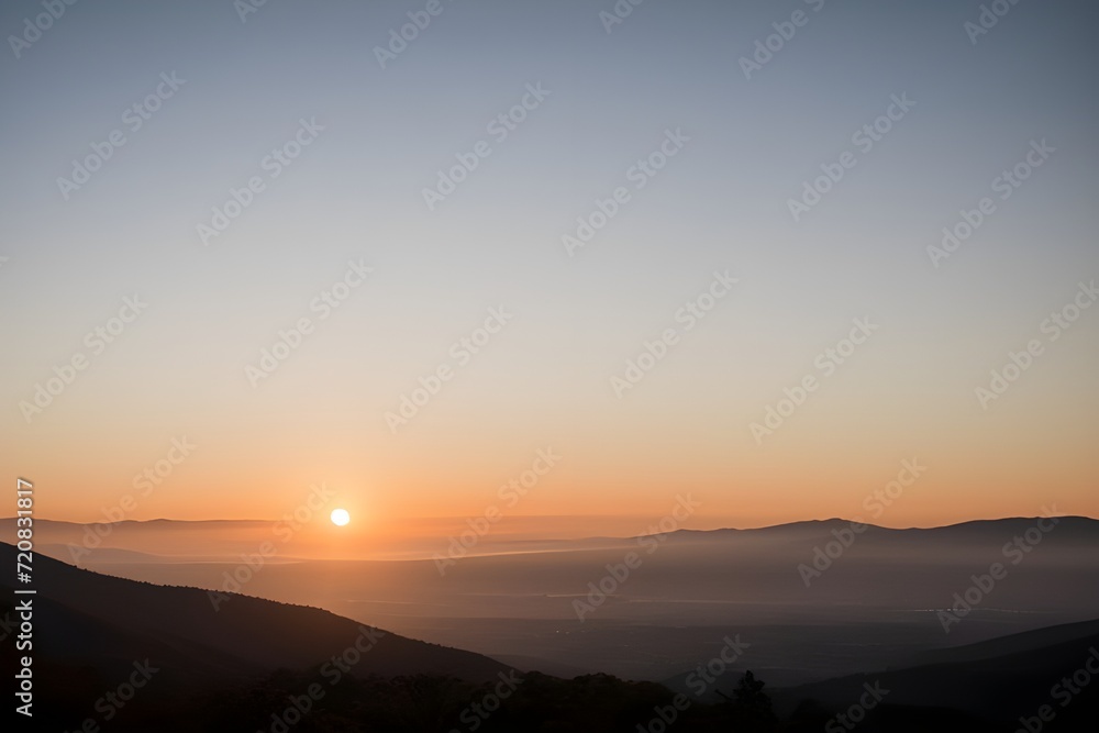 sunrise over the mountains