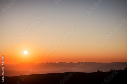 sunset in the mountains