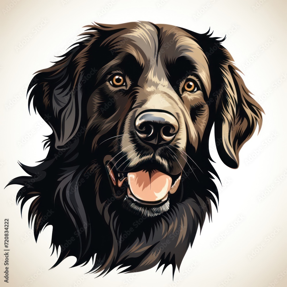 Attractive Newfoundland Dog Logo AI Generated