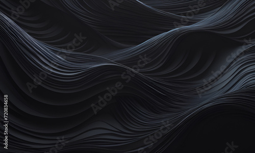 Dark abstract wallpaper background with flowing waves