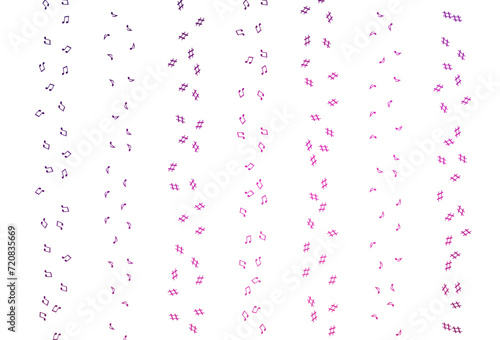 Light Pink vector backdrop with music notes.