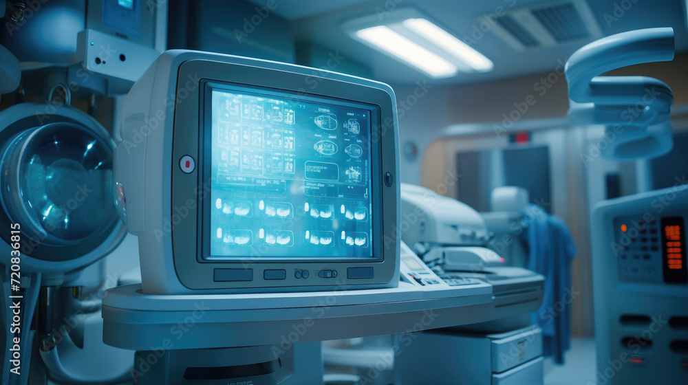 A modern X-ray machine in a hospital A modern X-ray machine in a hospital