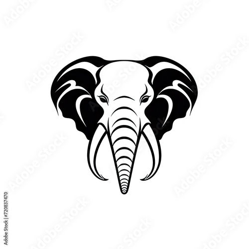 Wallpaper Mural Elephant Head Icon, Minimal African Animal Silhouette, Elephant Portrait Torontodigital.ca