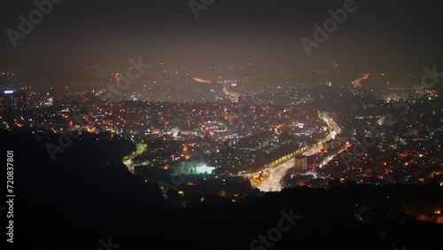 Wallpaper Mural Cityscape of Seoul with street traffic at autumn night Torontodigital.ca
