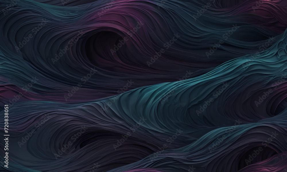 Obraz premium Dark abstract wallpaper background with flowing waves