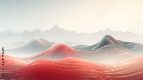 Abstract background with mountains. 3d rendering  3d illustration. Generative AI