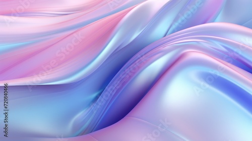 Abstract blue and pink wavy background. 3d rendering, 3d illustration. Generative AI