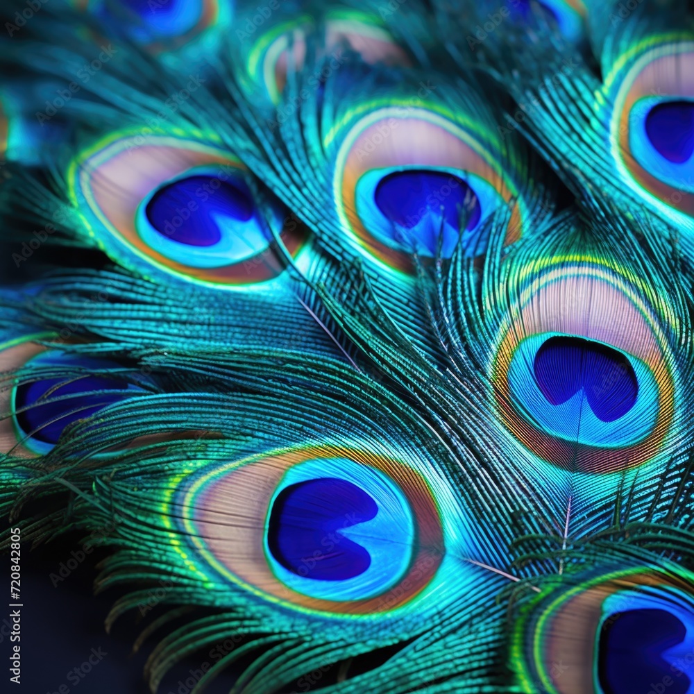 Obraz premium Artistic photo of peacock feathers
