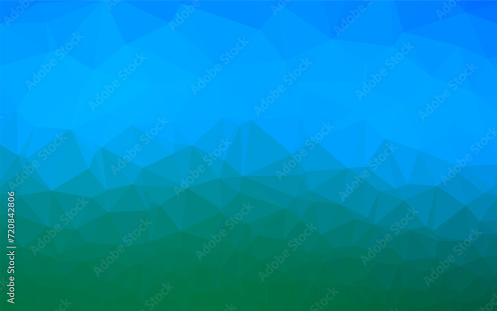 Obraz premium Light Blue, Green vector polygon abstract backdrop. Triangular geometric sample with gradient. New texture for your design.