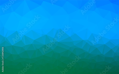 Light Blue, Green vector polygon abstract backdrop. Triangular geometric sample with gradient.  New texture for your design.