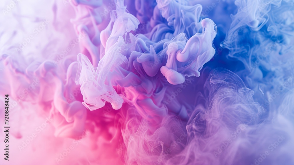 A vibrant, ethereal display of swirling smoke in shades of pink, violet, and magenta evokes the delicate beauty and ever-changing nature of a blooming flower
