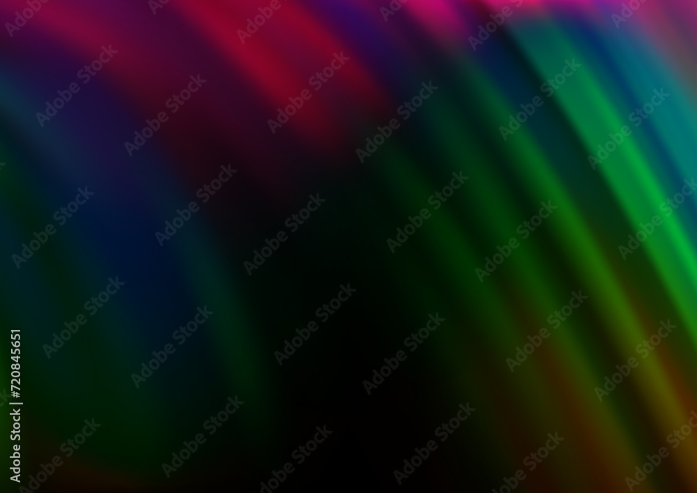 Fototapeta premium Dark Multicolor, Rainbow vector template with liquid shapes. An elegant bright illustration with gradient. New composition for your brand book.