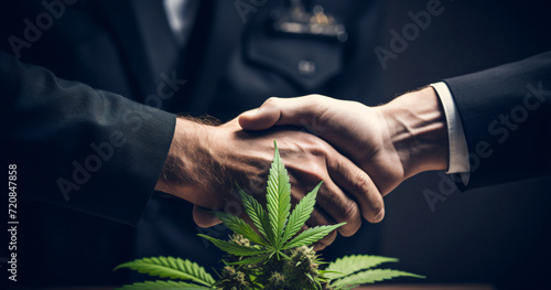 handshake drug herb, drug deal, corruption drugs, deal cannabis photo