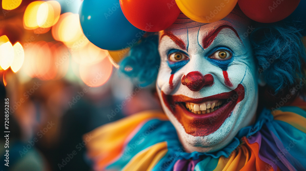 carnival costume and makeup, expressions of laughter and amusement from the audience, vibrant colors, and a sense of joy and entertainment carnival costume and makeup, expressions of laughter and amusement from the audience, vibrant colors, and a sense of joy and entertainment