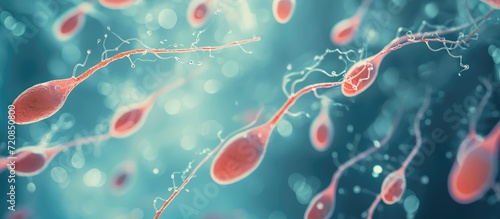 DNA fragmentation test for sperm assesses sperm quality and fertilization potential. photo