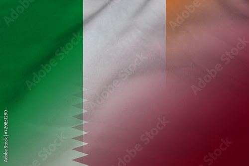 Photography Ireland and Qatar state flag international negotiation QAT IRL