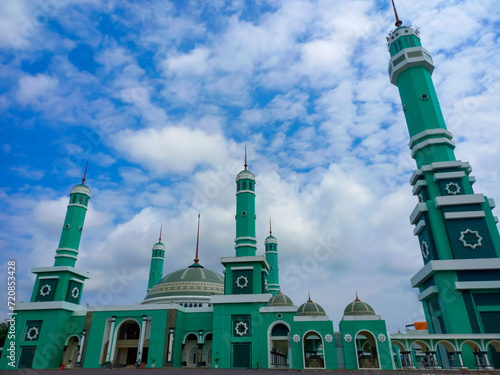 Baitul Hikmah Grand Mosque at Berau Regency, East Borneo, Indonesia. photo