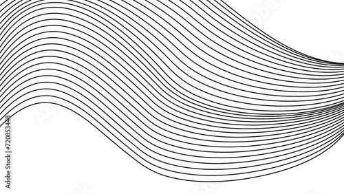 Abstract wave element for design. digital frequency track equalizer. stylish line art background. Vector illustration Waves with lines are created using the blend tool. Curved wavy lines and smoothly