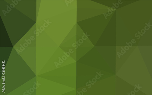 Dark Green vector low poly layout. A sample with polygonal shapes. Triangular pattern for your business design.