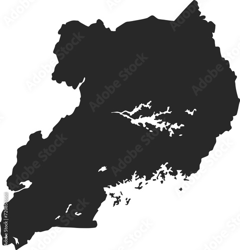 country map uganda photo
