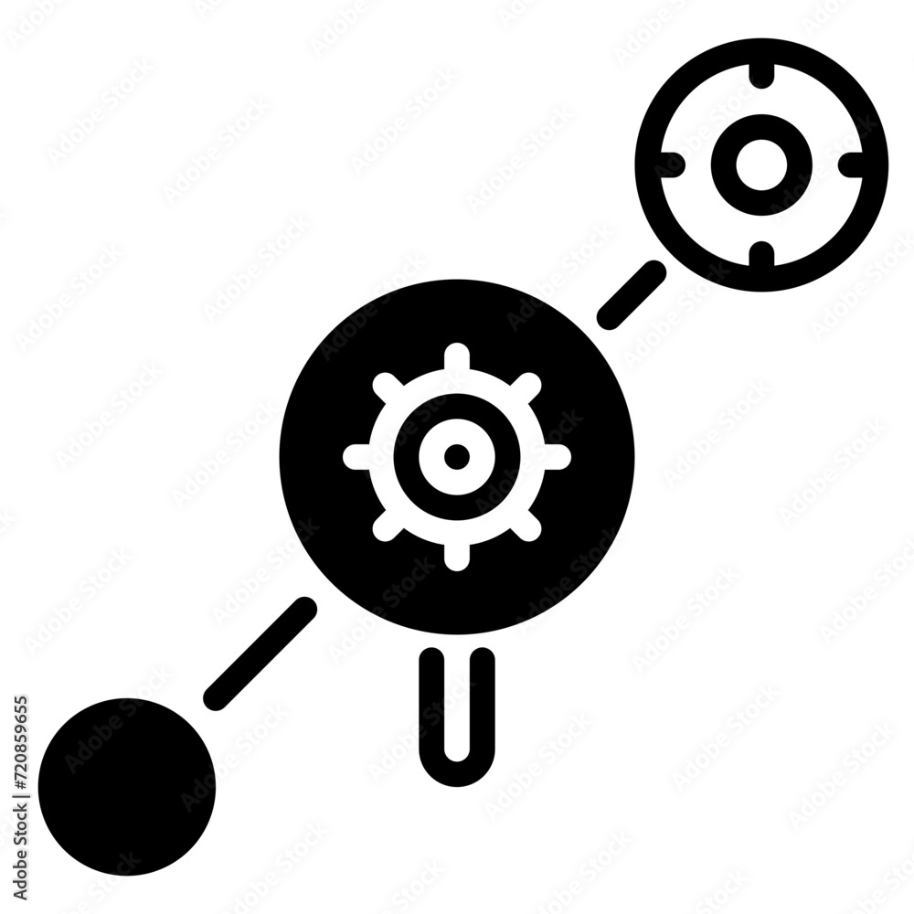 analytic icon, glyph icon style