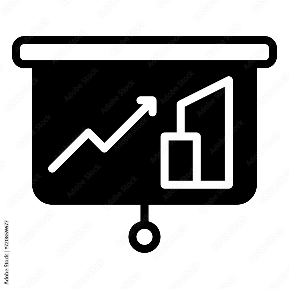 Presentation icon, glyph icon style Presentation icon, glyph icon style