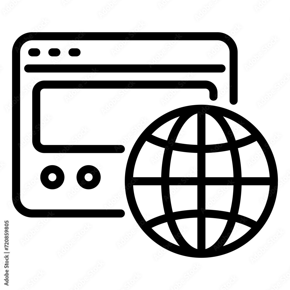 web icon, line icon style web icon, line icon style