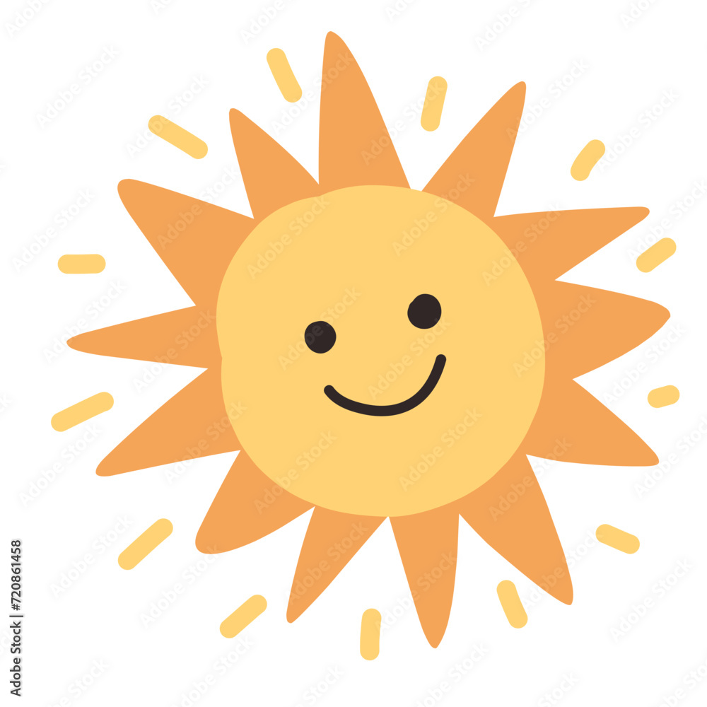 Cute sun doodle
